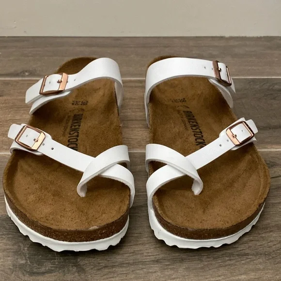 NEW Birkenstock Mayari Sandals White Birkoflor Size 38 / 7 - Picture 4 of 10